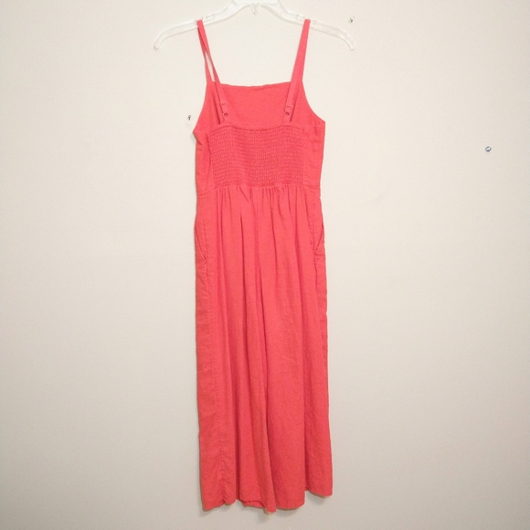 🌹Old Navy Linen Blend Orange Jumpsuit XS - Picture 2 of 5